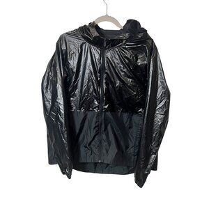 Under Armour Mens Black Lightweight Hooded Windbreaker Jacket size large